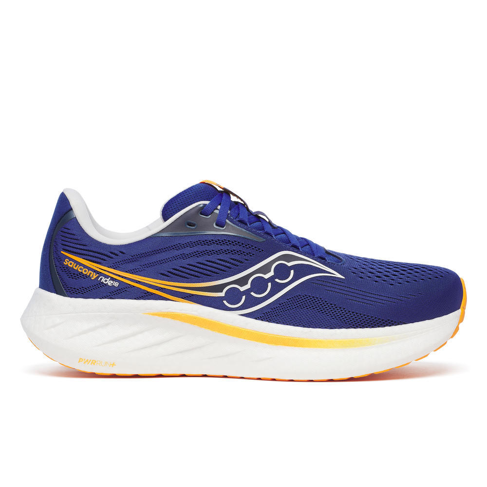 Saucony Men's Ride 18 Running Shoes in Azurite/Peel