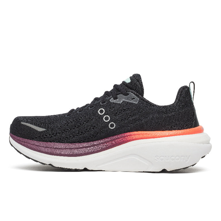 Saucony Men's Hurricane 25 Running Shoes in Black/Crimson