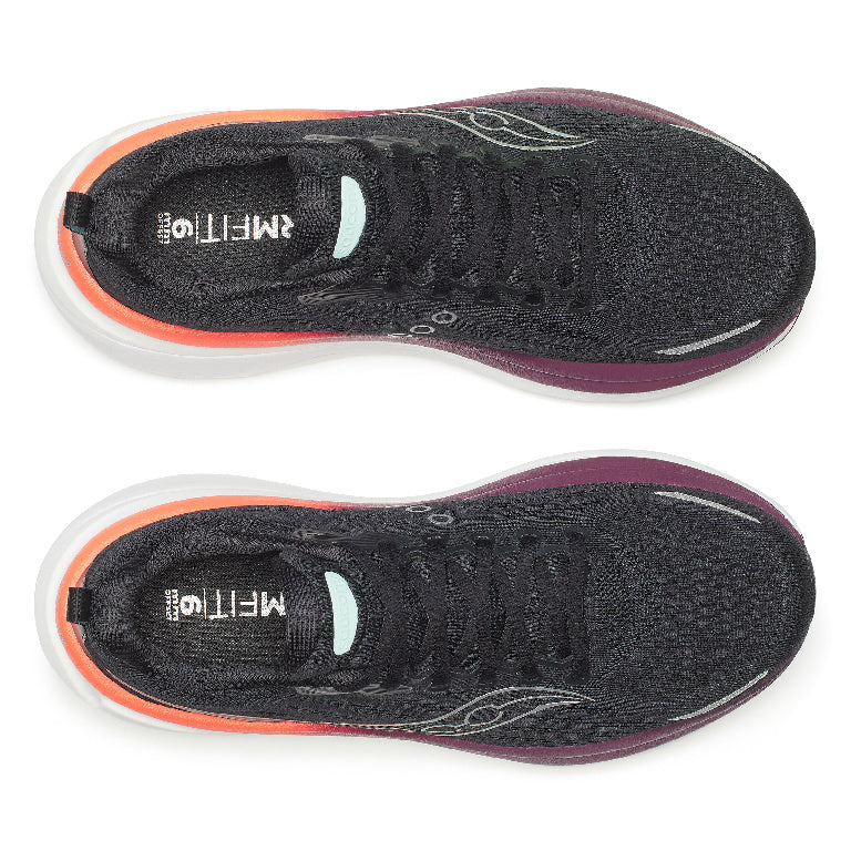 Saucony Men's Hurricane 25 Running Shoes in Black/Crimson