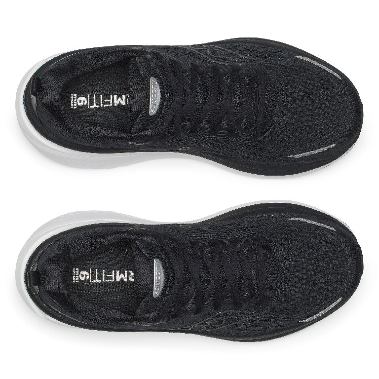 Saucony Men's Hurricane 25 Running Shoes in Black/White