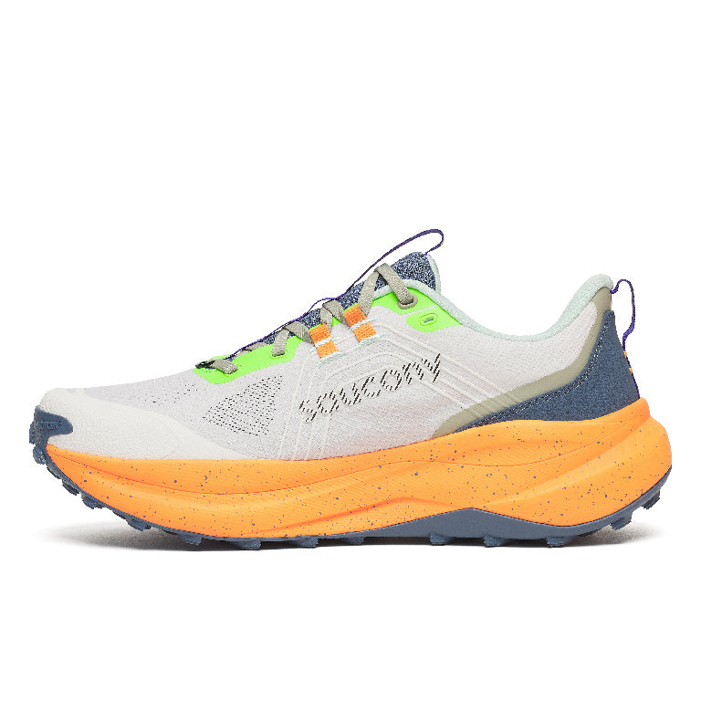 Saucony Men's Xodus Ultra 4 Running Shoes in White/Tumeric