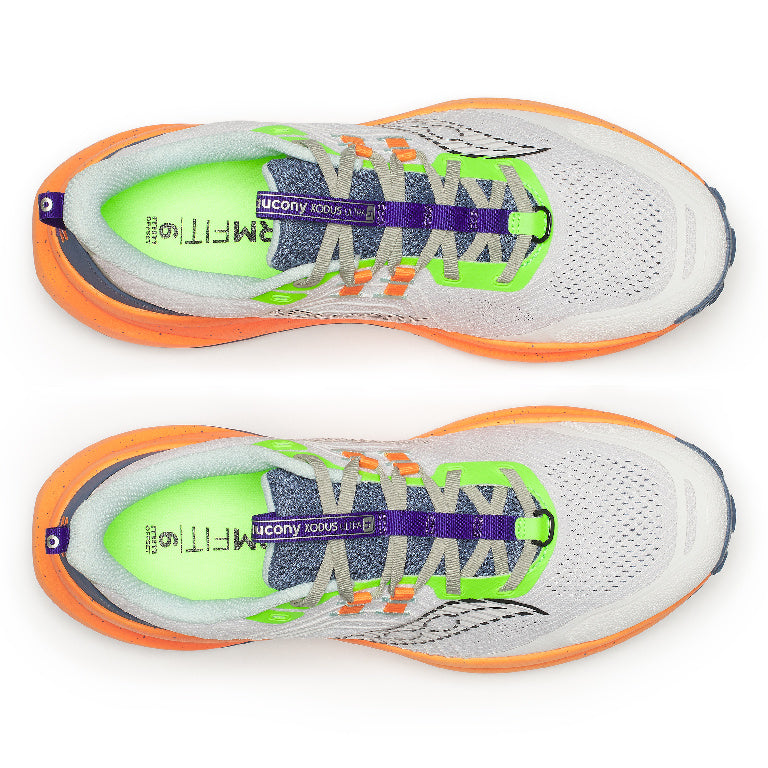 Saucony Men's Xodus Ultra 4 Running Shoes in White/Tumeric