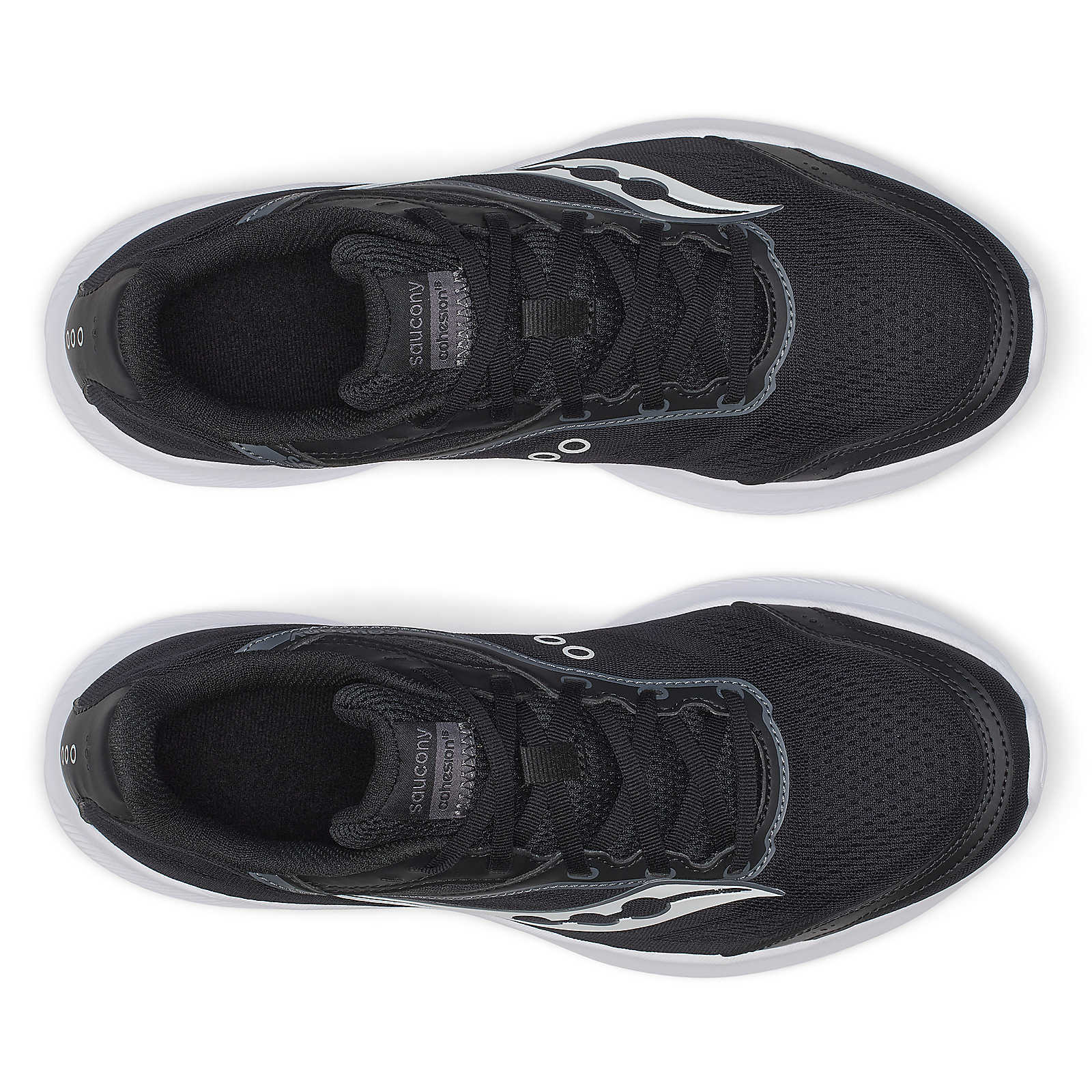 Saucony Men's Cohesion 18 Running Shoes in Black/White