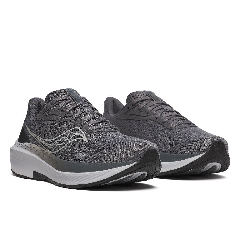 Saucony Men's Echelon 10 Running Shoes in Carbon/Black (Wide)