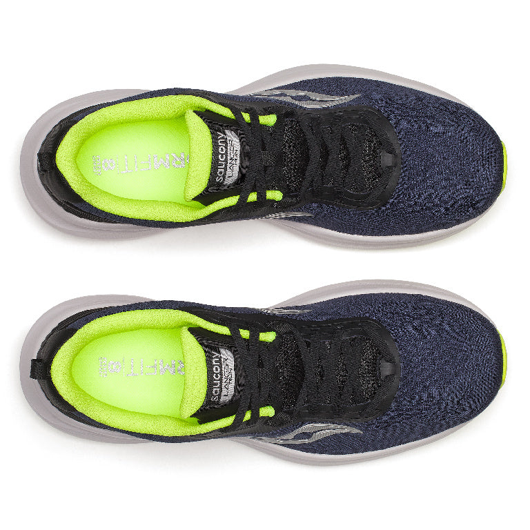 Saucony Men's Lancer Run Running Shoes in Navy/Citron