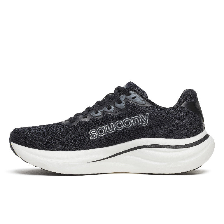 Saucony Men's Ride 19 Running Shoes in Black/Silver