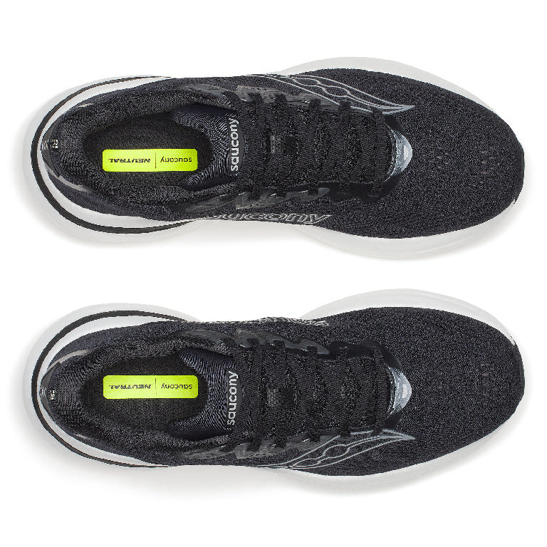 Saucony Men's Ride 19 Running Shoes in Black/Silver