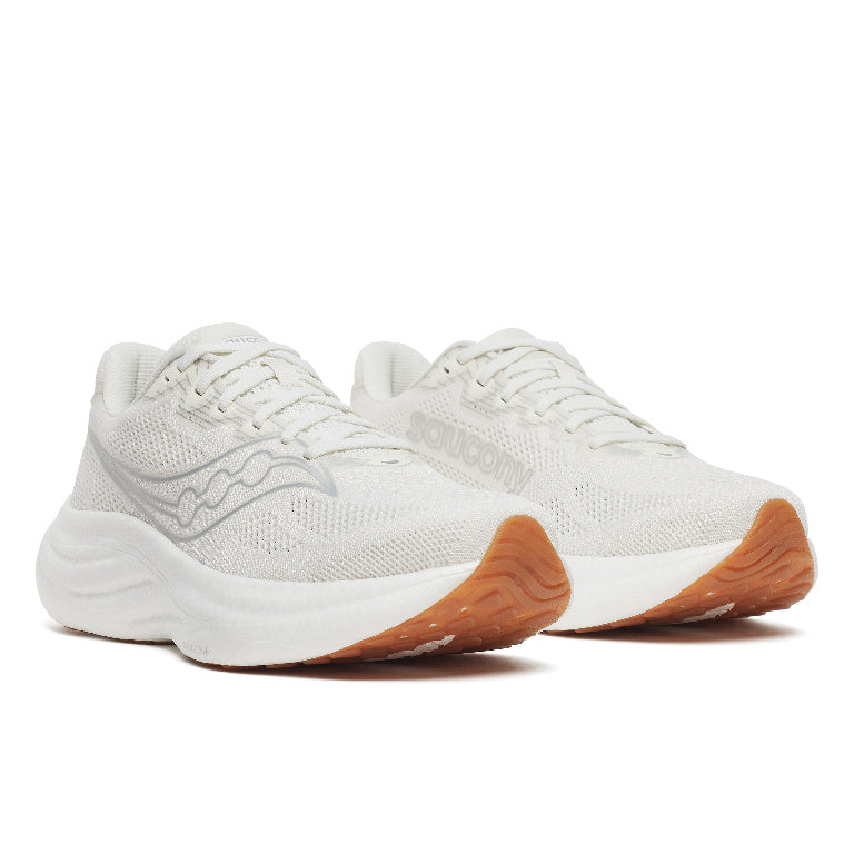 Saucony Men's Ride 19 Running Shoes in Ivory/Gum