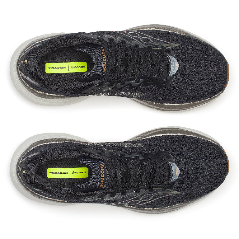 Saucony Men's Ride 19 Running Shoes in Black/Pewter