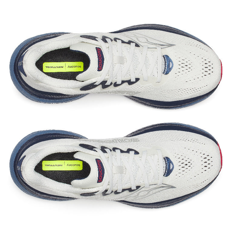 Saucony Men's Ride 19 Running Shoes in Ivory/Storm