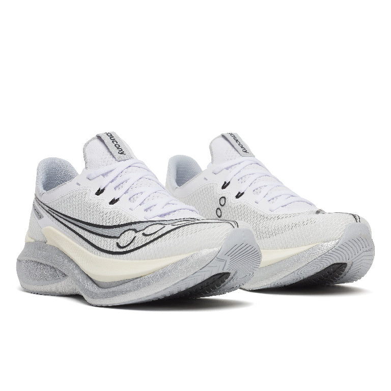 Saucony Men's Endorphin Pro 5 Running Shoes in White/Black