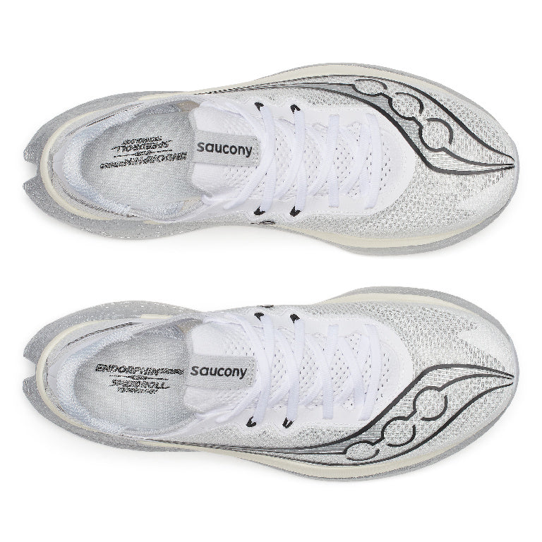 Saucony Men's Endorphin Pro 5 Running Shoes in White/Black