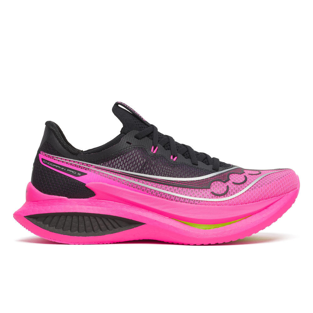 Saucony Men's Endorphin Pro 5 Running Shoes in Black/Shock