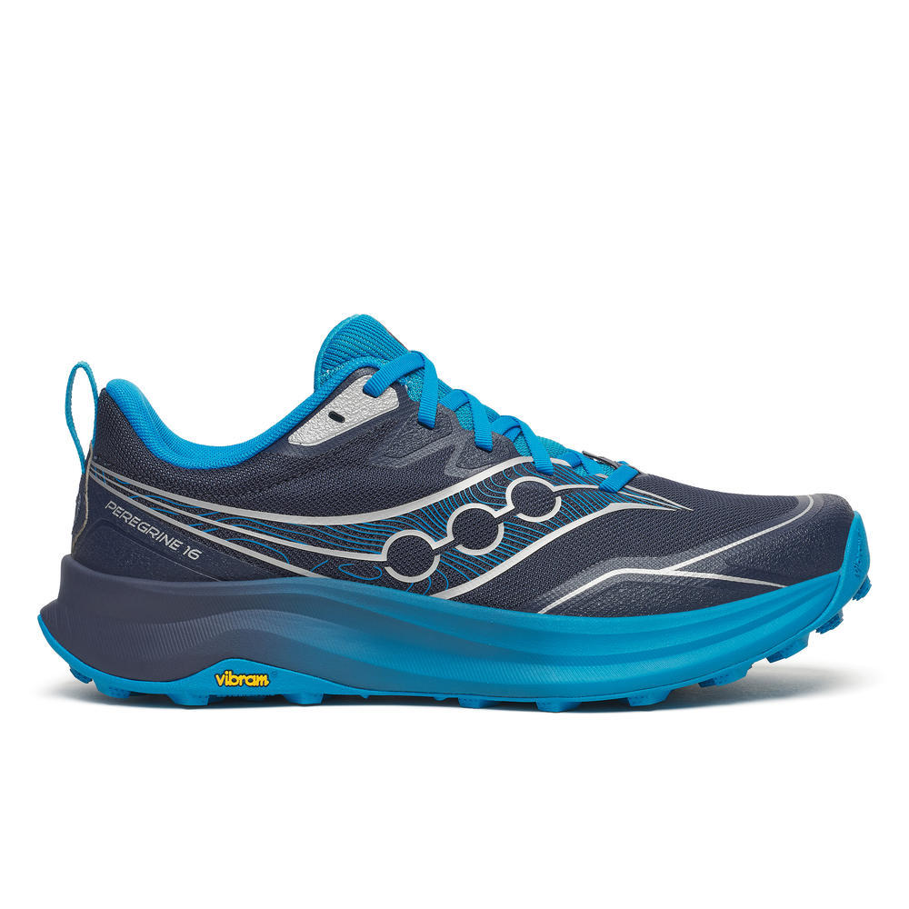 Saucony Men's Peregrine 16 Running Shoes in Navy/Cobalt
