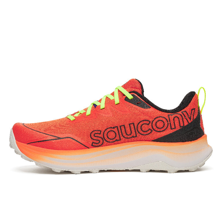 Saucony Men's Peregrine 16 Running Shoes in Fire/Black