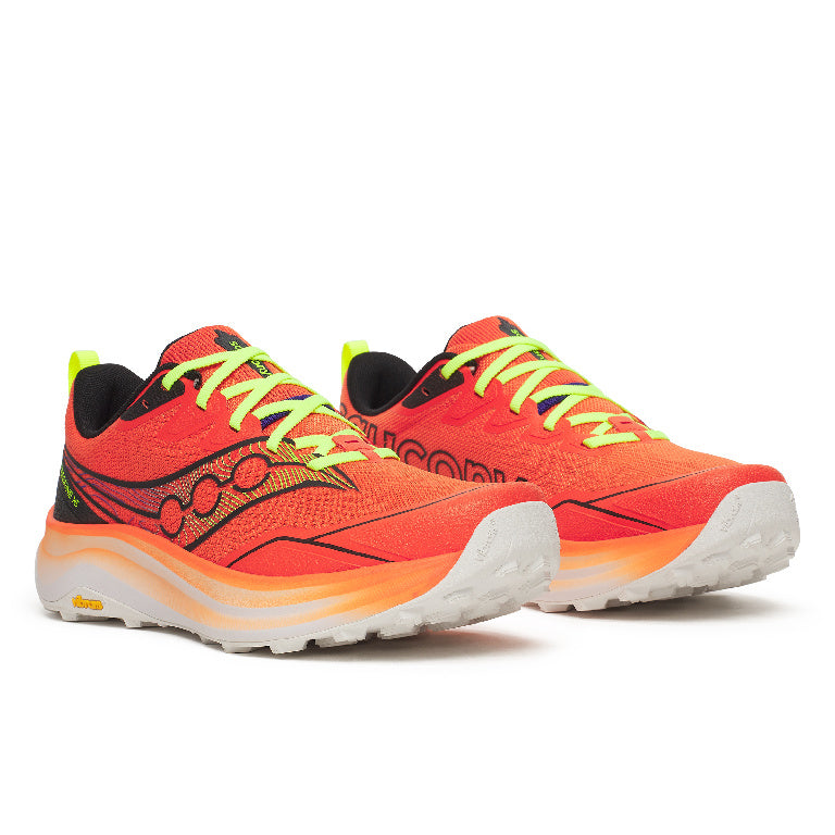 Saucony Men's Peregrine 16 Running Shoes in Fire/Black