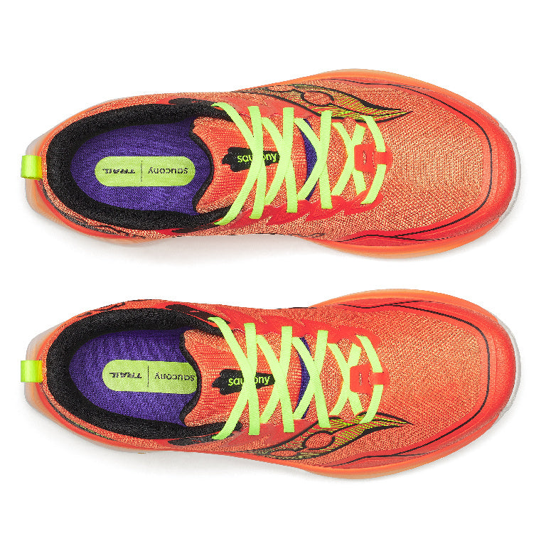Saucony Men's Peregrine 16 Running Shoes in Fire/Black