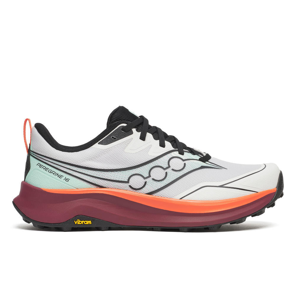 Saucony Men's Peregrine 16 Running Shoes in White/Crimson