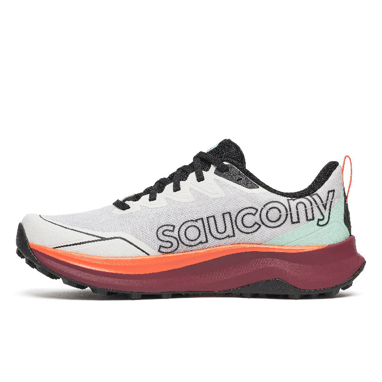 Saucony Men's Peregrine 16 Running Shoes in White/Crimson