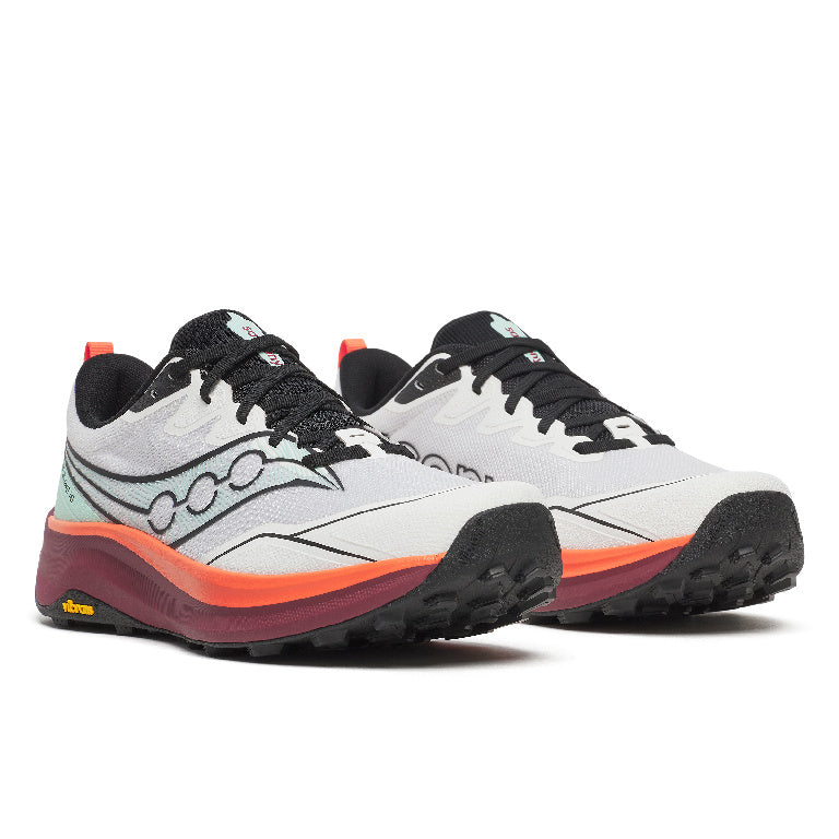Saucony Men's Peregrine 16 Running Shoes in White/Crimson