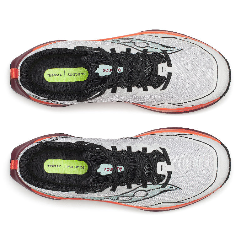 Saucony Men's Peregrine 16 Running Shoes in White/Crimson