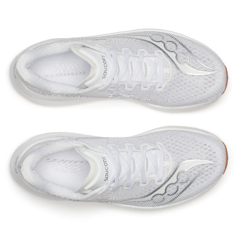 Saucony Men's Endorphin Azura Running Shoes in White/Gum