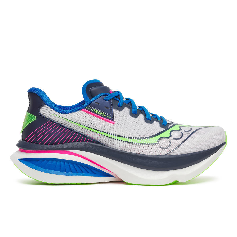 Saucony Men's Endorphin Azura Running Shoes in White/Navy