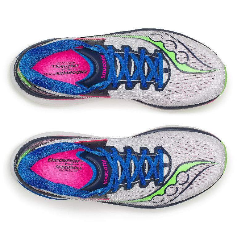 Saucony Men's Endorphin Azura Running Shoes in White/Navy