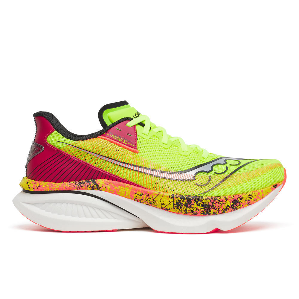 Saucony Men's Endorphin Azura Running Shoes in Citron/Black
