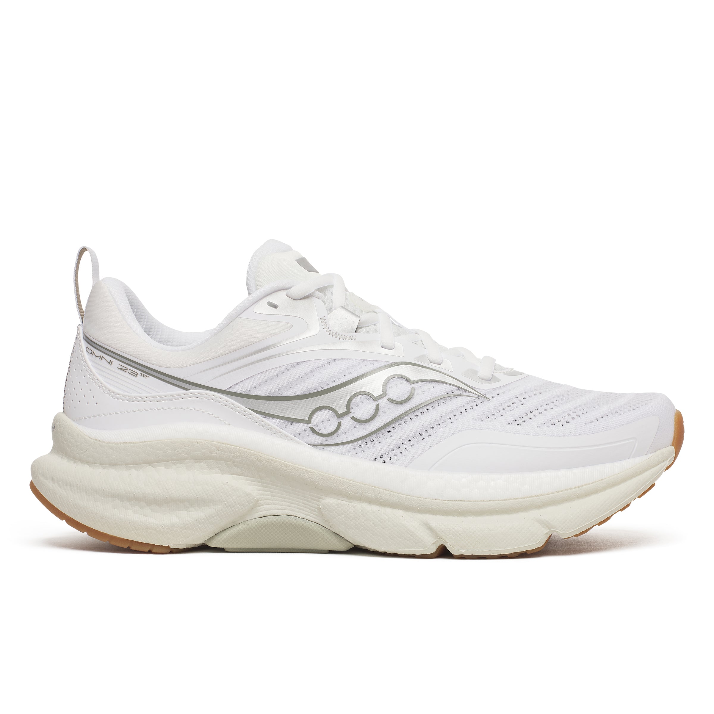 Saucony Men's Omni St 23 Running Shoes in White/Birch