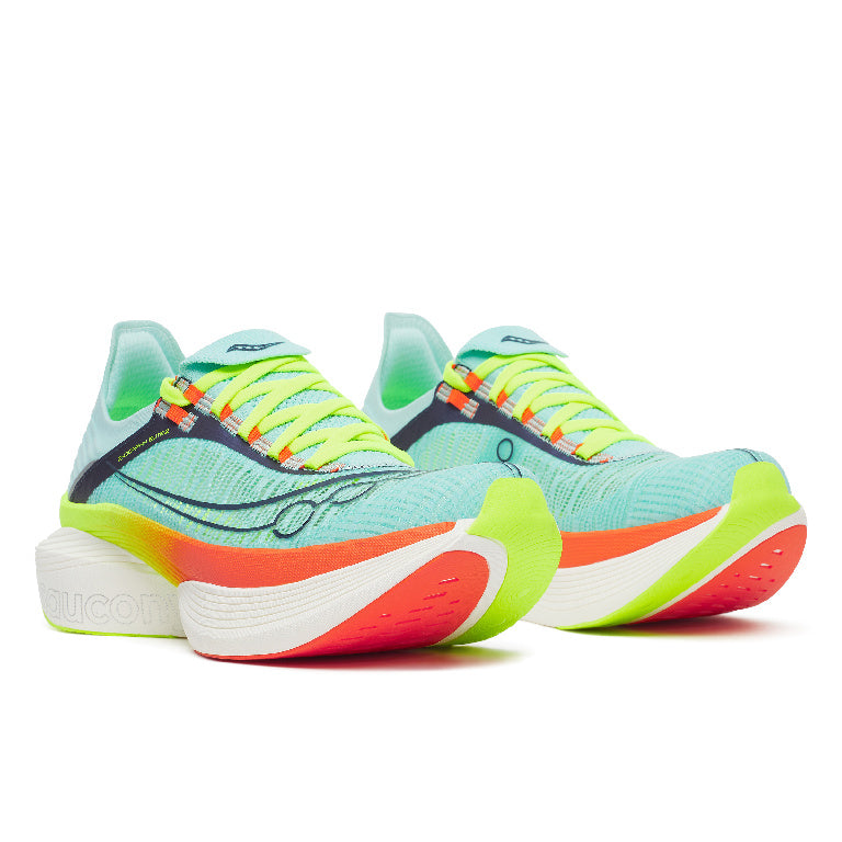 Saucony Unisex Endorphin Elite 2 Running Shoes in Splash/Fire