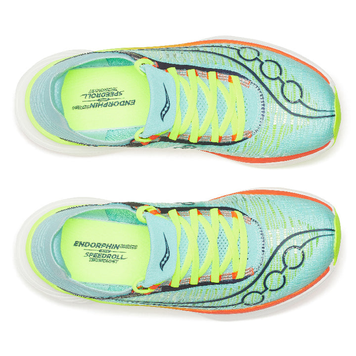 Saucony Unisex Endorphin Elite 2 Running Shoes in Splash/Fire