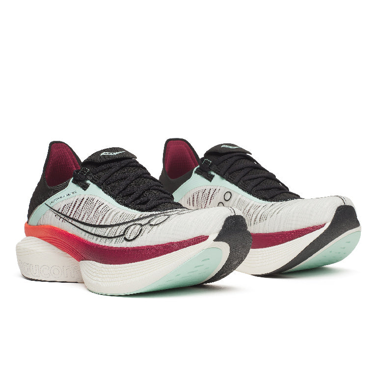 Saucony Unisex Endorphin Elite 2 Running Shoes in White/Crimson