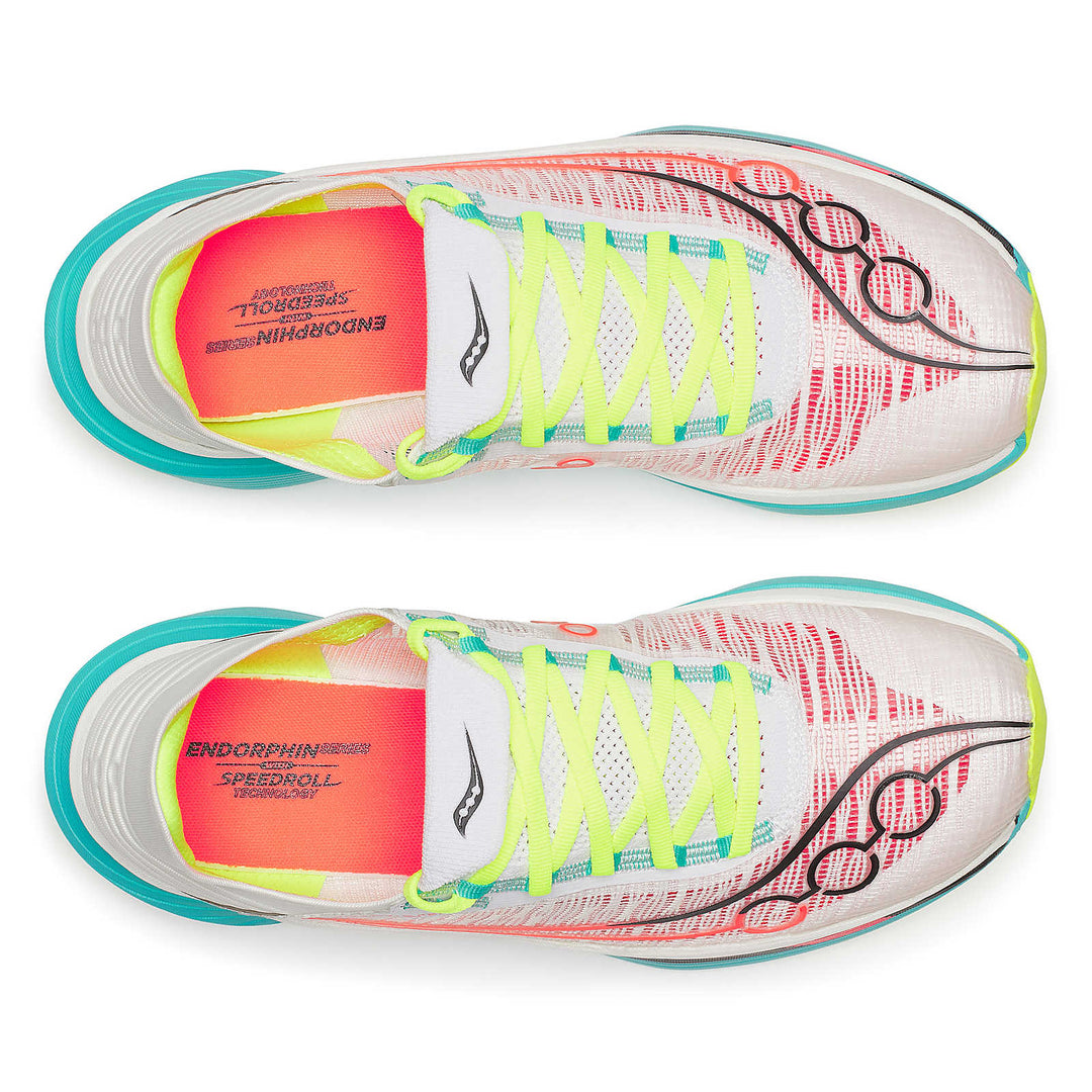 Saucony Unisex Endorphin Elite 2 Running Shoes in White/Mutant