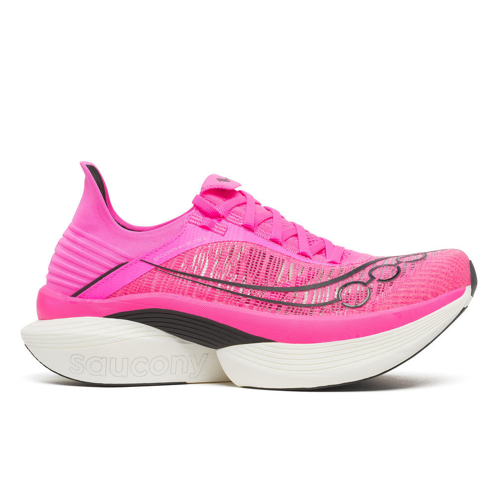 Saucony Unisex Endorphin Elite 2 Running Shoes in Shock/Black