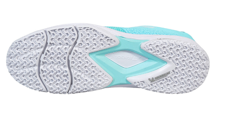 Babolat Women's Sensa Padel Shoes in Sky Blue/Tigerlily