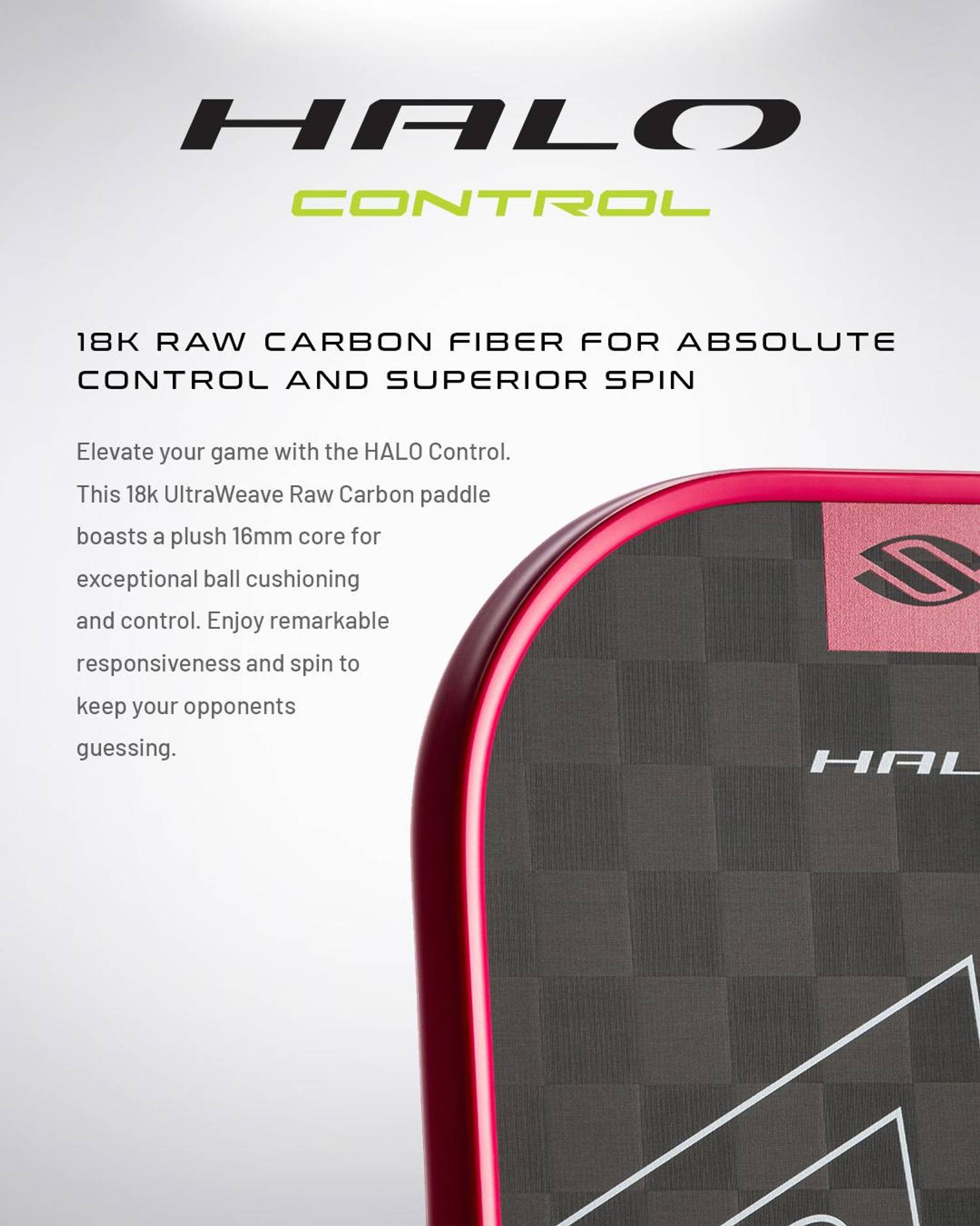 Selkirk SLK Halo Control XL Pickleball Paddle in Volt