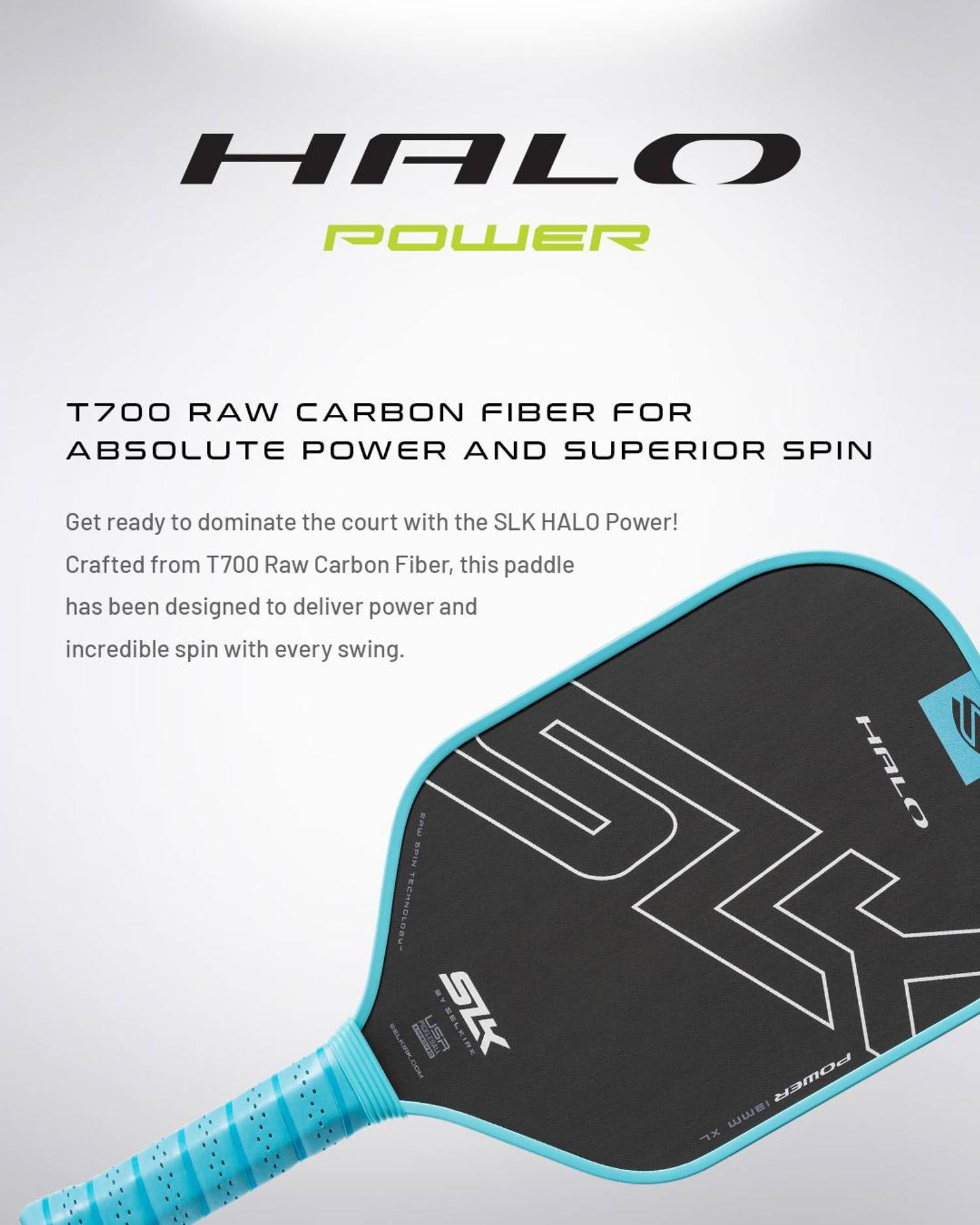 Selkirk SLK Halo Power Max Pickleball Paddle in Volt