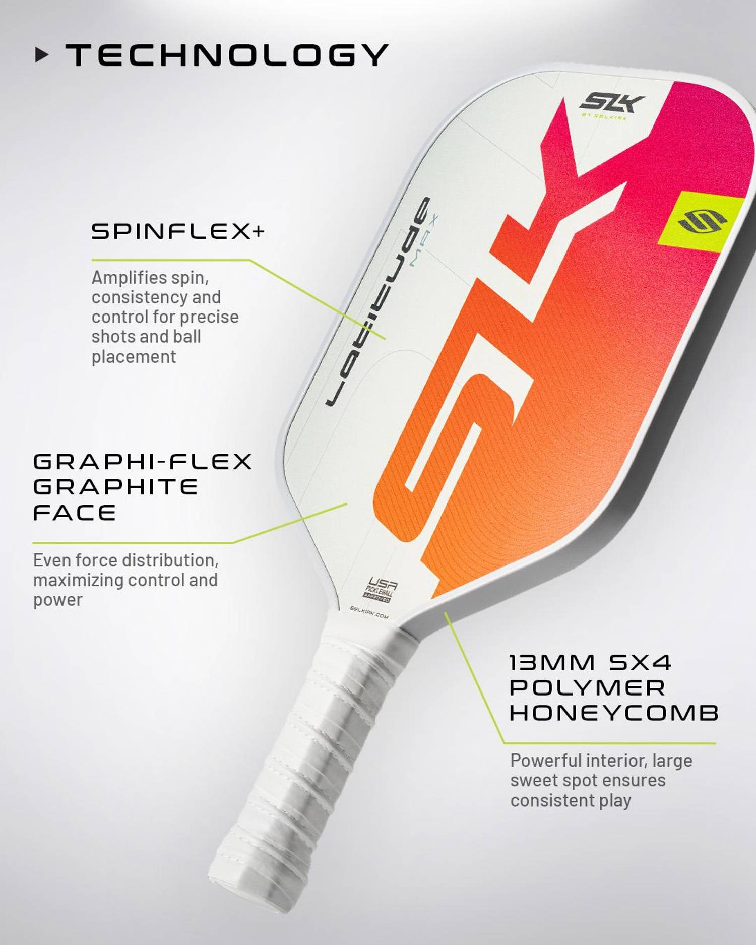 Selkirk SLK Latitude Max Pickleball Paddle in Electric Sunset