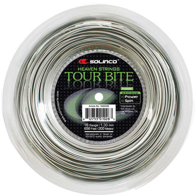 Solinco Tour Bite Tennis String Reel in Silver
