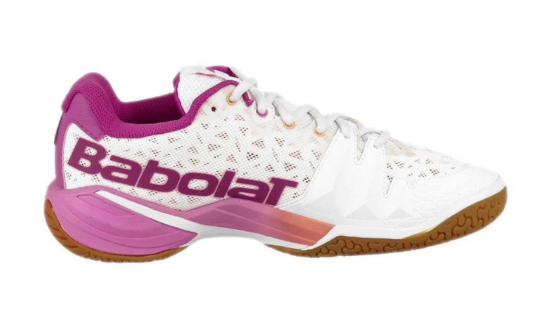 Babolat Shadow Tour Women's Badminton Shoe in White/Pink