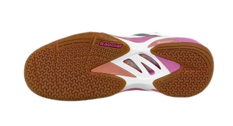 Babolat Shadow Tour Women's Badminton Shoe in White/Pink