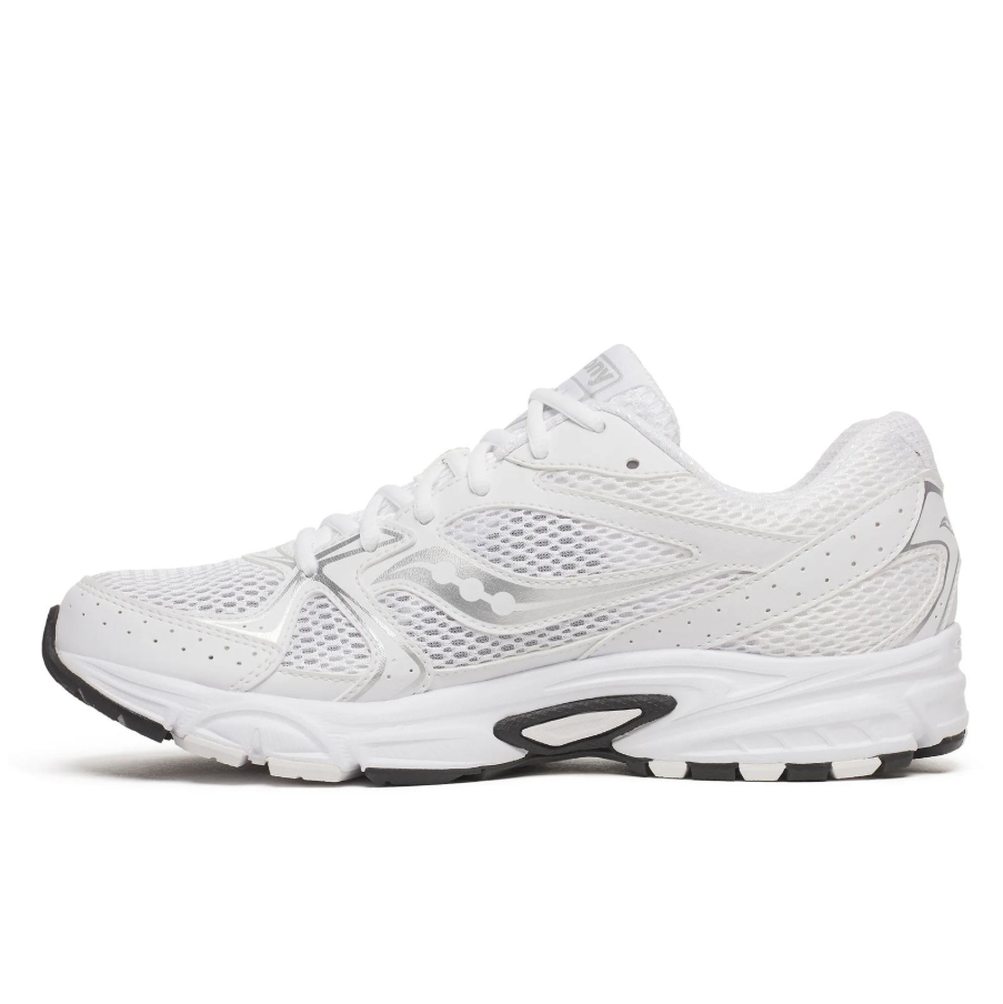 Saucony Unisex Tempest Running Shoes in White/Silver