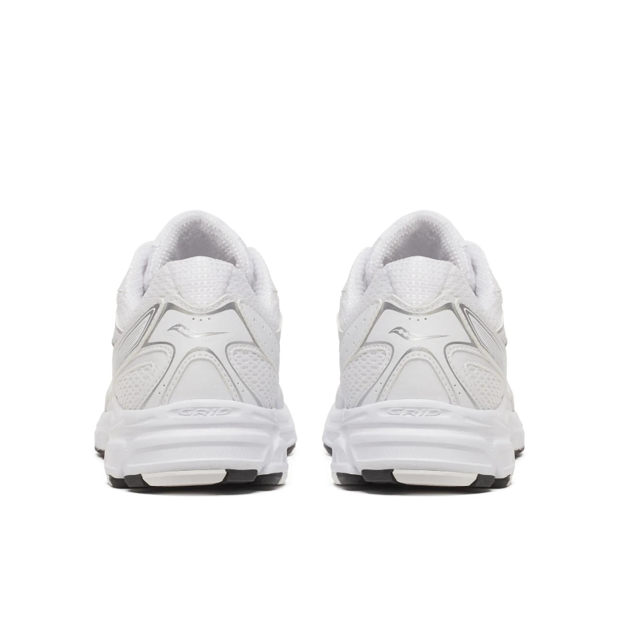 Saucony Unisex Tempest Running Shoes in White/Silver