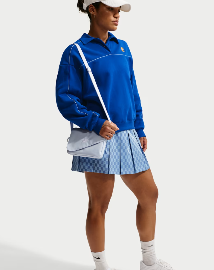 Nike Women's Court Fall Fleece Longsleeve Crop Top in Old Royal