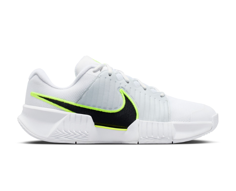 Nike Men's GP Challenge Pro Hard Court Tennis Shoes in White/Black-Pure Platinum-Volt