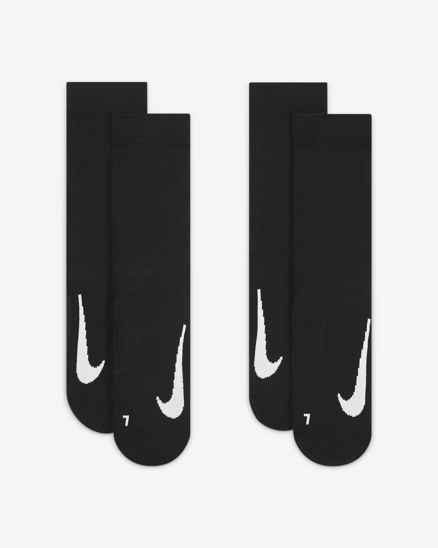 Nike Court Multiplier Cushioned Crew Socks in Black