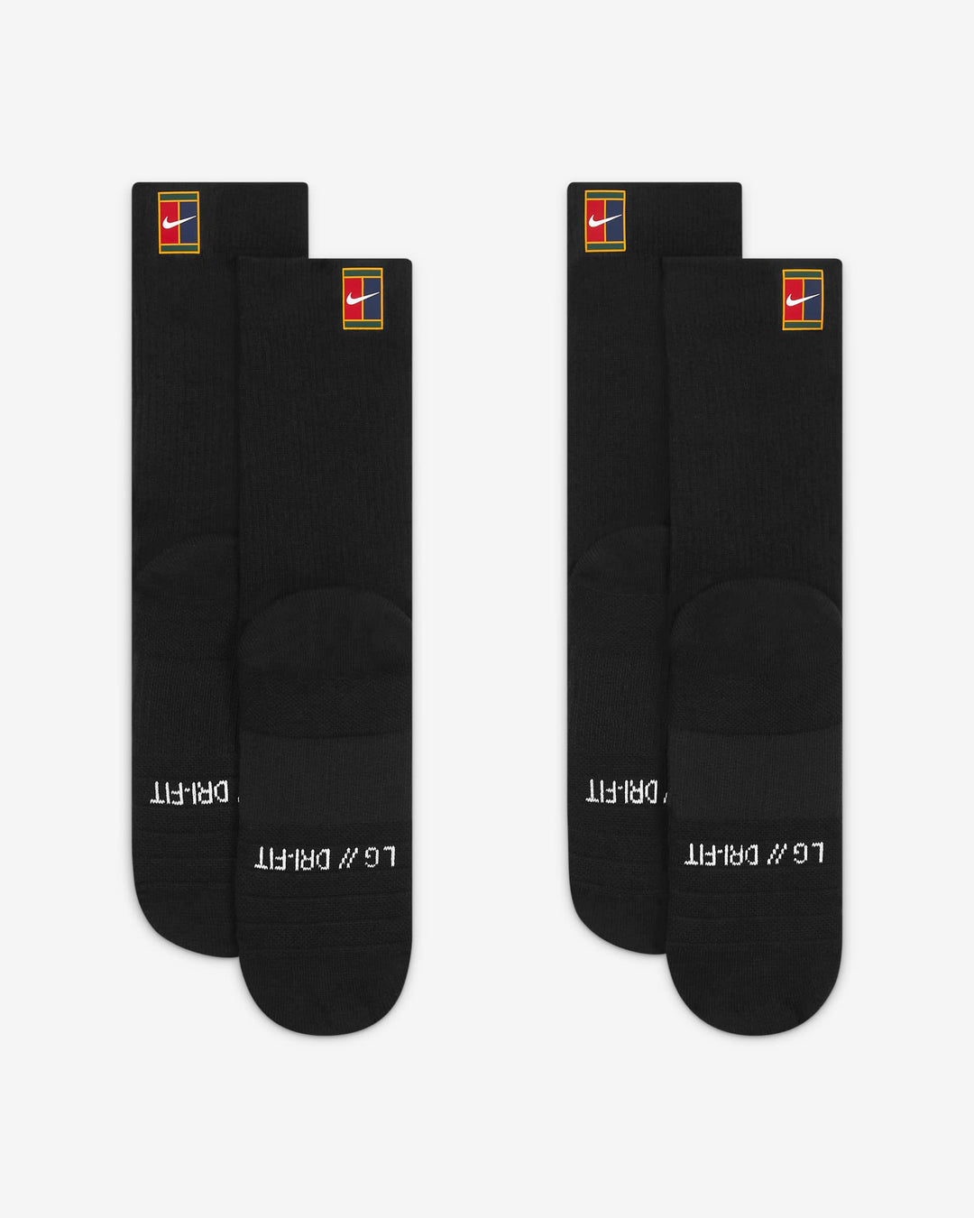 Nike Court Multiplier Cushioned Crew Socks in Black