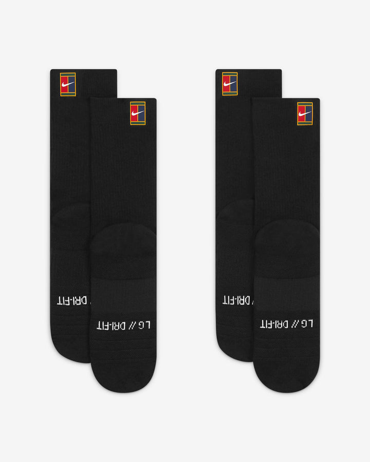 Nike Court Multiplier Cushioned Crew Socks in Black