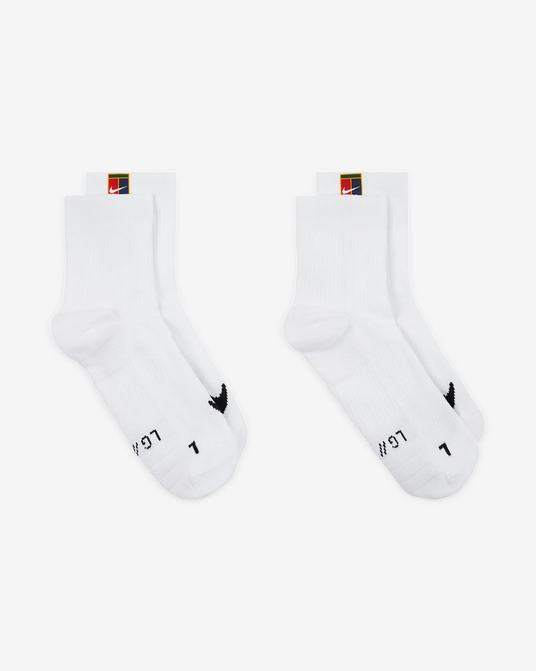 Nike Court Multiplier Max Tennis Ankle Socks in White (2 Pairs)